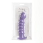 Kendall Silicone Dong Swirled Satin Finish - Neon Purple - Image 2