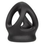 Alpha Liquid Silicone Dual Cage and Ring - Black Ring - Black - Image 4