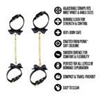 Temptasia Ardor Wrist and Ankle Restraints Black With Bow - Image 4