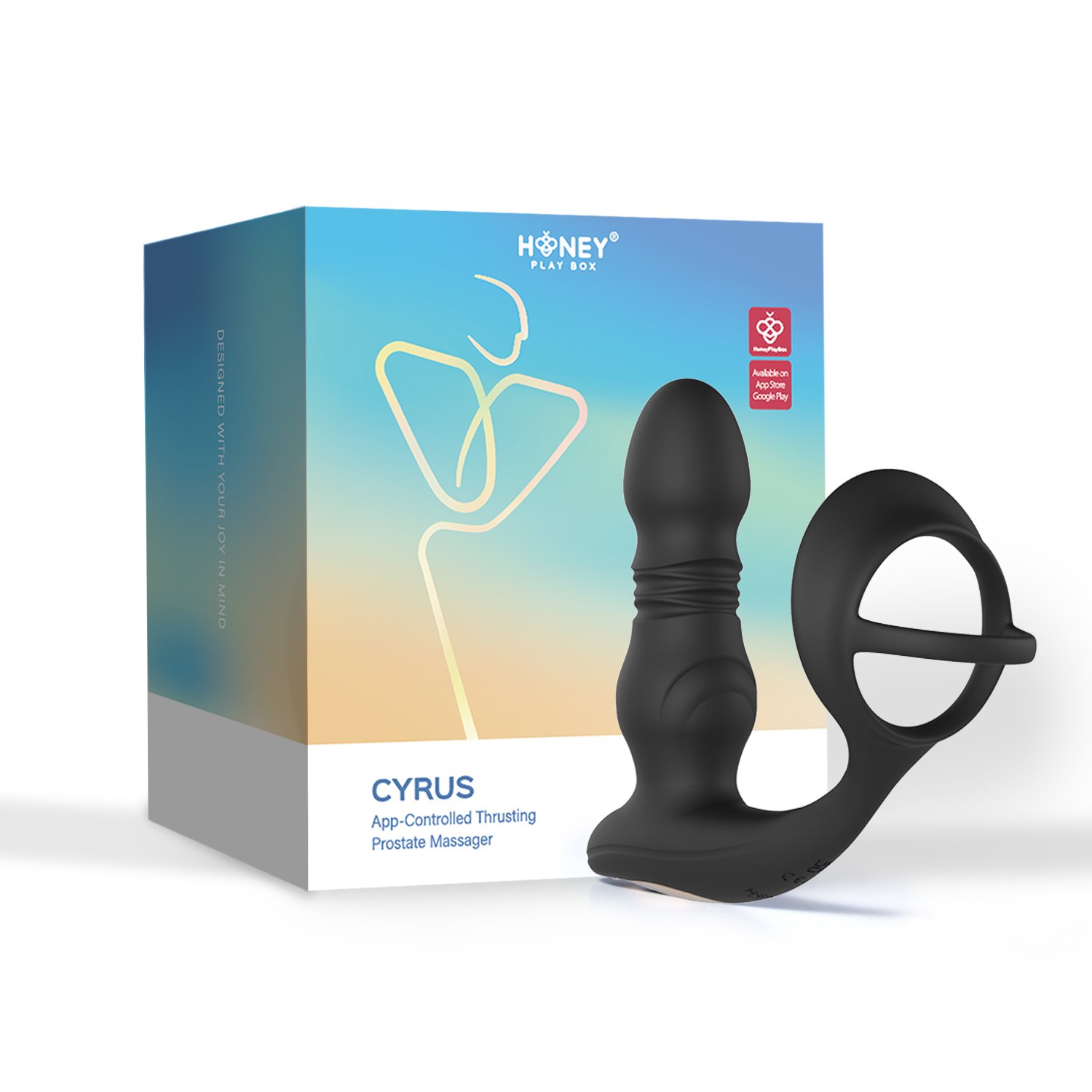Cyrus - App Control Thrusting Prostate Massager - Black image 0 Cyrus - App Control Thrusting Prostate Massager - Black - Image 1