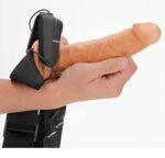 Vibrating Hollow Strap-on No Balls 8 Inch - Tan - Image 7