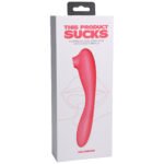 This Product Sucks - Sucking Clitoral Stimulator  With Bendable G-Spot Vibrator - Pink - Image 4