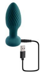 Playboy Pleasure - Spinning Tail Teaser - Butt Plug - Deep Teal - Image 2