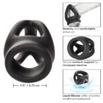 Alpha Liquid Silicone Dual Cage and Ring - Black Ring - Black - Image 11