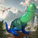 Jurassic Cock Dinosaur Silicone Dildo - Green/blue - Image 8