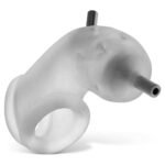 Airlock Electro Air-Lite Vented Chastity With Two 4mm Contacts - Clear Ice - Image 2