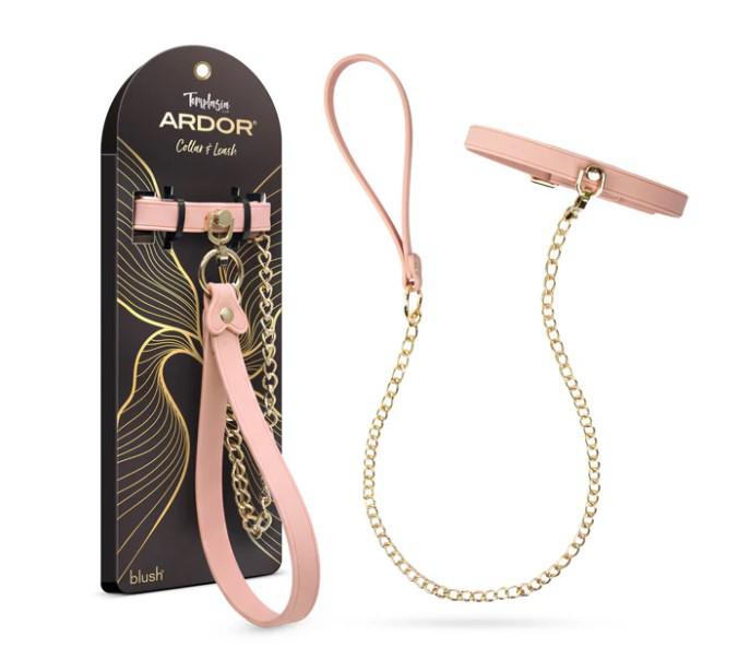 Temptasia Ardor - Collar and Leash - Pink image 0 Temptasia Ardor - Collar and Leash - Pink - Image 1