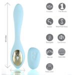 Harmonie Rechargeable Remote Silicone Bendable Vibrator - Teal - Image 3