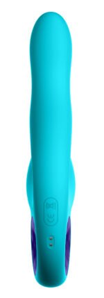 Klio Triple Action Thumping Rabbit Vibrator - Turquoise - Image 2