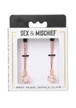 Brat Pearl Nipple Clips - Rose Gold - Image 4