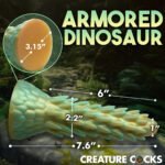 Stegosaurus Spiky Reptile Silicone Dildo - Green - Image 7