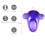 Casey Vibrating Erection Enhancer Ring - Purple - Image 2