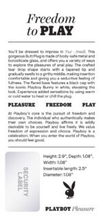 Playboy Pleasure - Tux - Small - Butt Plug - Hematite