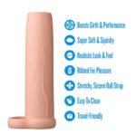 Performance 5.75 Inch Enhancement Sleeve - Beige - Image 5