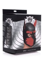 Spike Neoprene Puppy Hood - Red - Image 6
