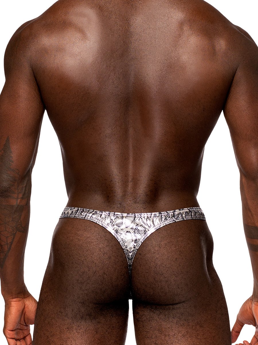 Snaked - Criss Cross Thong - Small/medium - Silver/black image 0 Snaked - Criss Cross Thong - Small/medium - Silver/black - Image 1