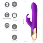 Karlin USB Rechargeable 10-Function Rabbit Vibrator - Purple - Image 3