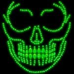 Glow in the Dark Skull Face Jewels Sticker