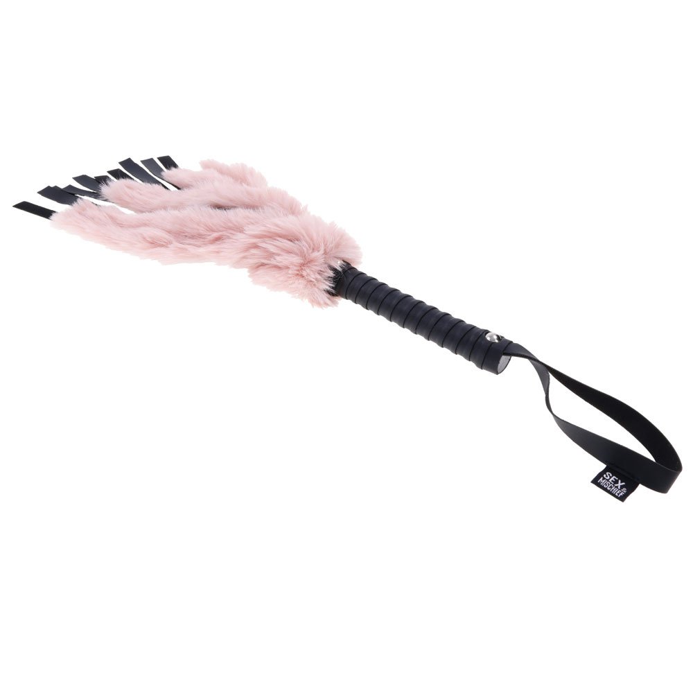 Brat Faux Fur Flogger - Pink/black image 0 Brat Faux Fur Flogger - Pink/black - Image 1