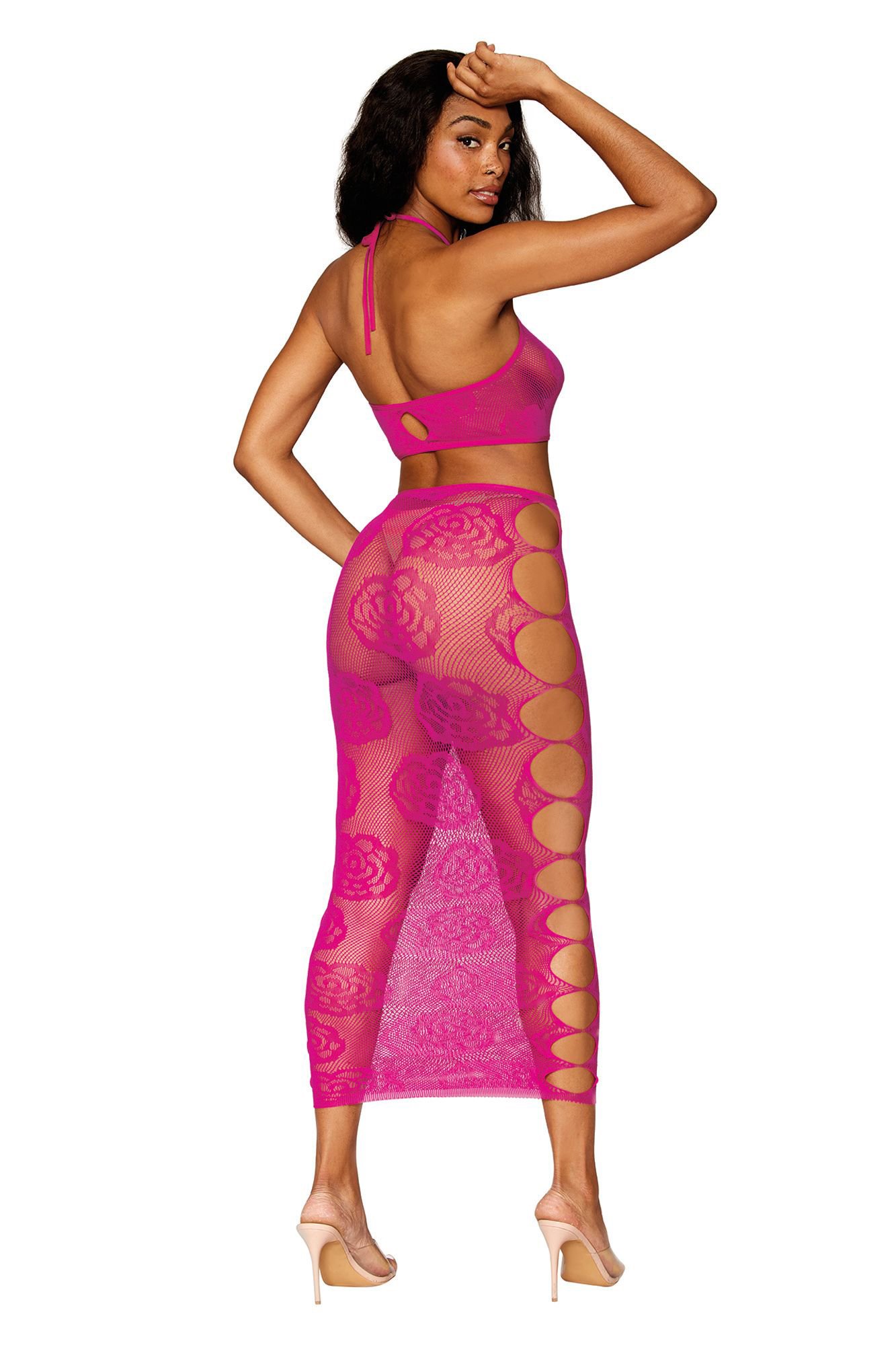 Bralette and Long Skirt - One Size - Beet image 0 Bralette and Long Skirt - One Size - Beet - Image 1