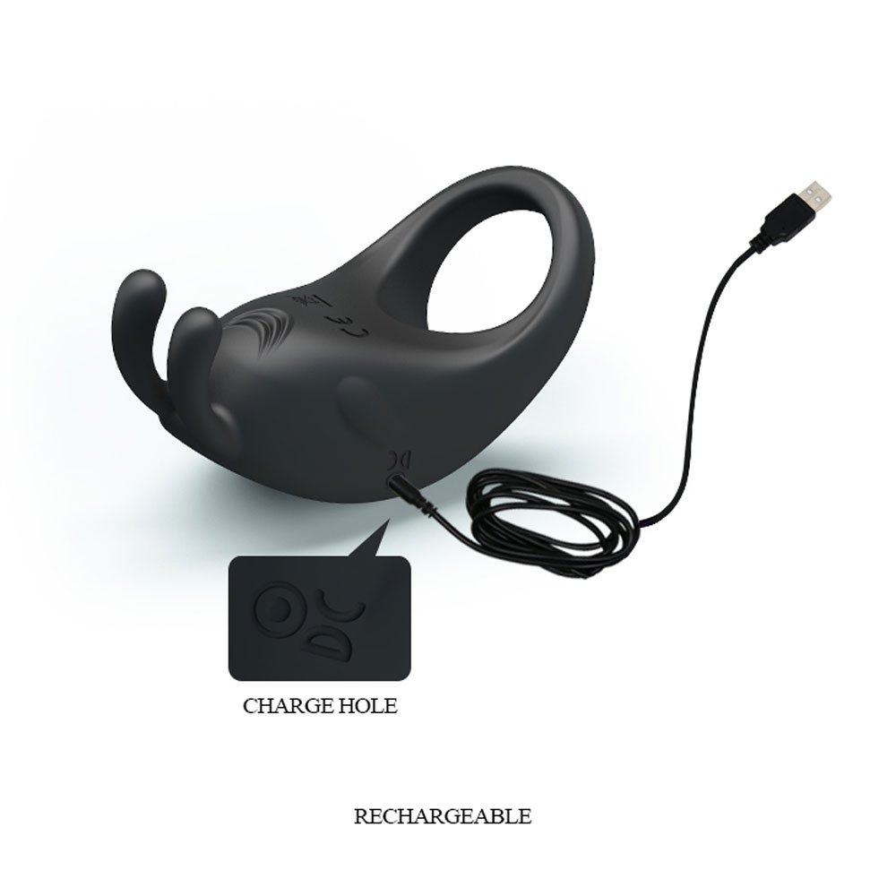 Pretty Love Rabbit Vibrator - Black image 0 Pretty Love Rabbit Vibrator - Black - Image 1