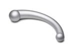 10x Vibra-Crescent Silicone Dual Ended Dildo - Silver - Image 3