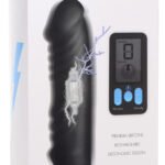 E-Stim and Vibrating Dildo With Remote - Black
