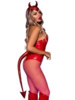 Devil Horns Headband and Tail Set - Red - Image 3