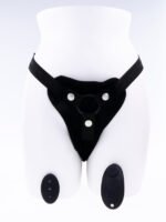 Hidden Pocket Strap on With Remote Control Vibrator - Black - Image 7