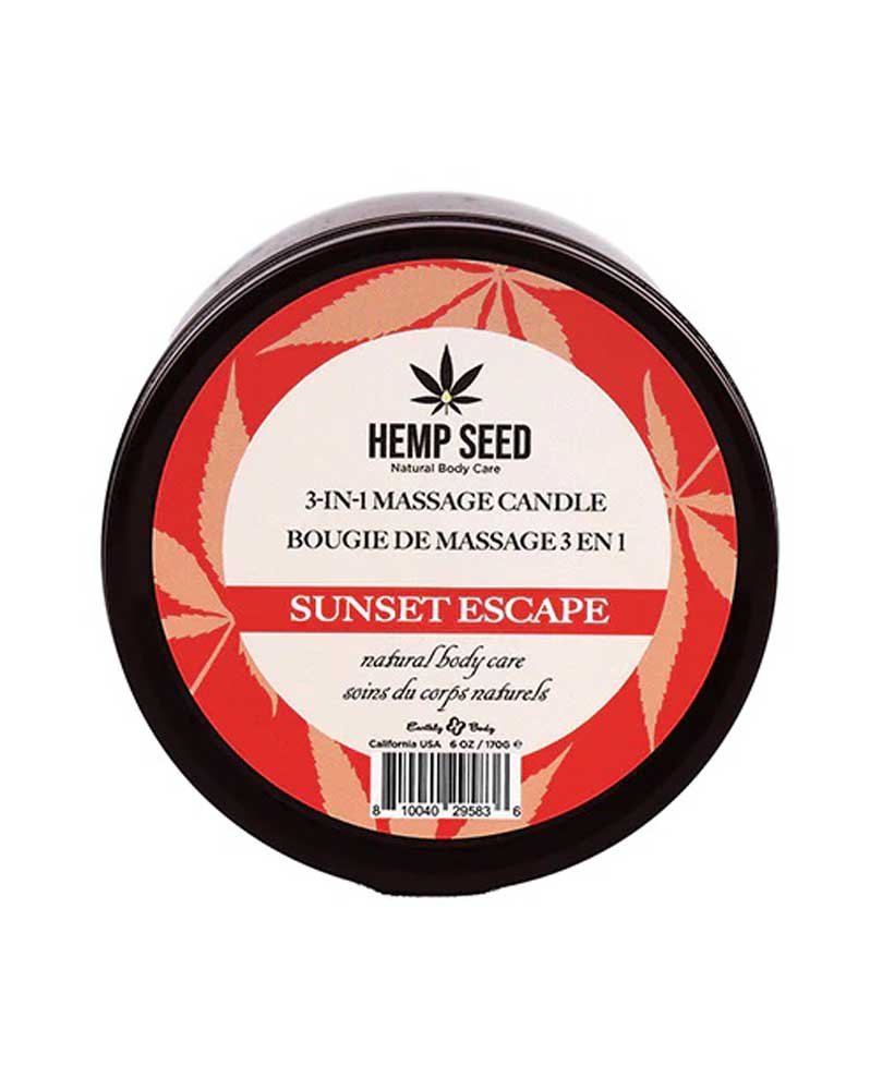 Hemp Seed 3-in-1 Massage Candle - Sunset Escape 6 Oz image 0 Hemp Seed 3-in-1 Massage Candle - Sunset Escape 6 Oz - Image 1