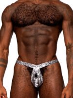 Snaked - Criss Cross Thong - Small/medium - Silver/black - Image 2
