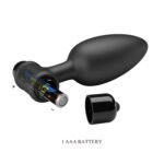 Pretty Love Vibra Butt Plug II - Black - Image 6