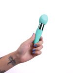 Rina Rechargeable Dual Motor Silicone 15- Function Vibrator - Green - Image 3