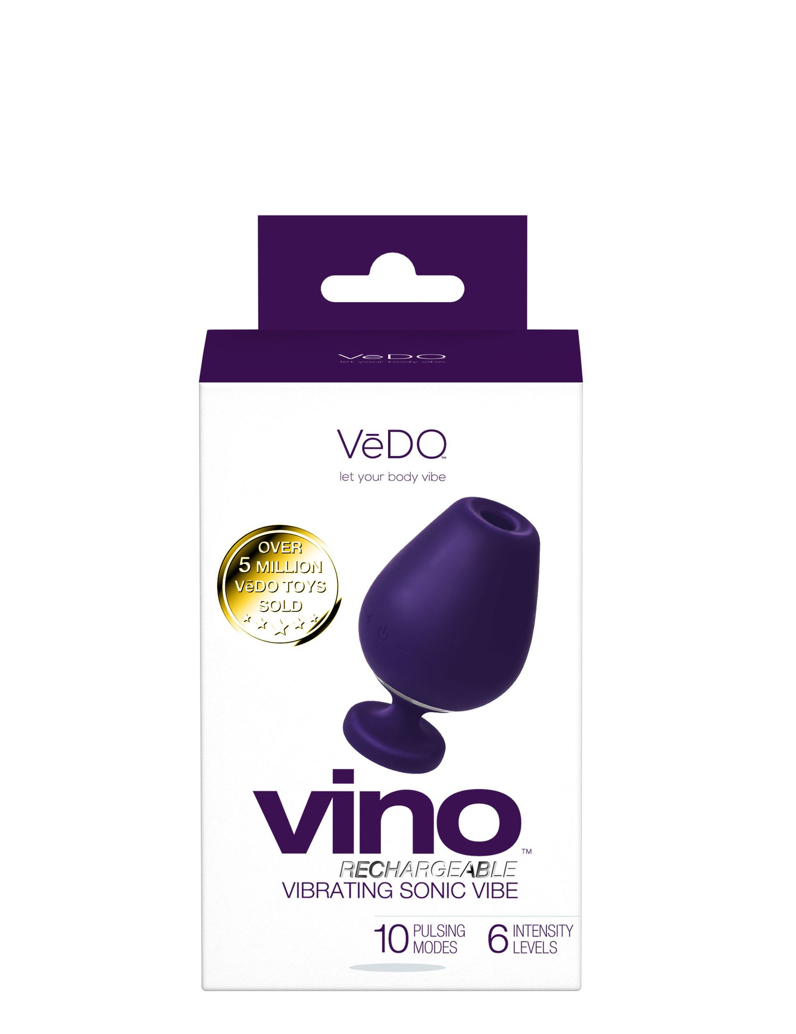 Vino Rechargeable Vibrating Sonic Vibe - Purple image 0 Vino Rechargeable Vibrating Sonic Vibe - Purple - Image 1