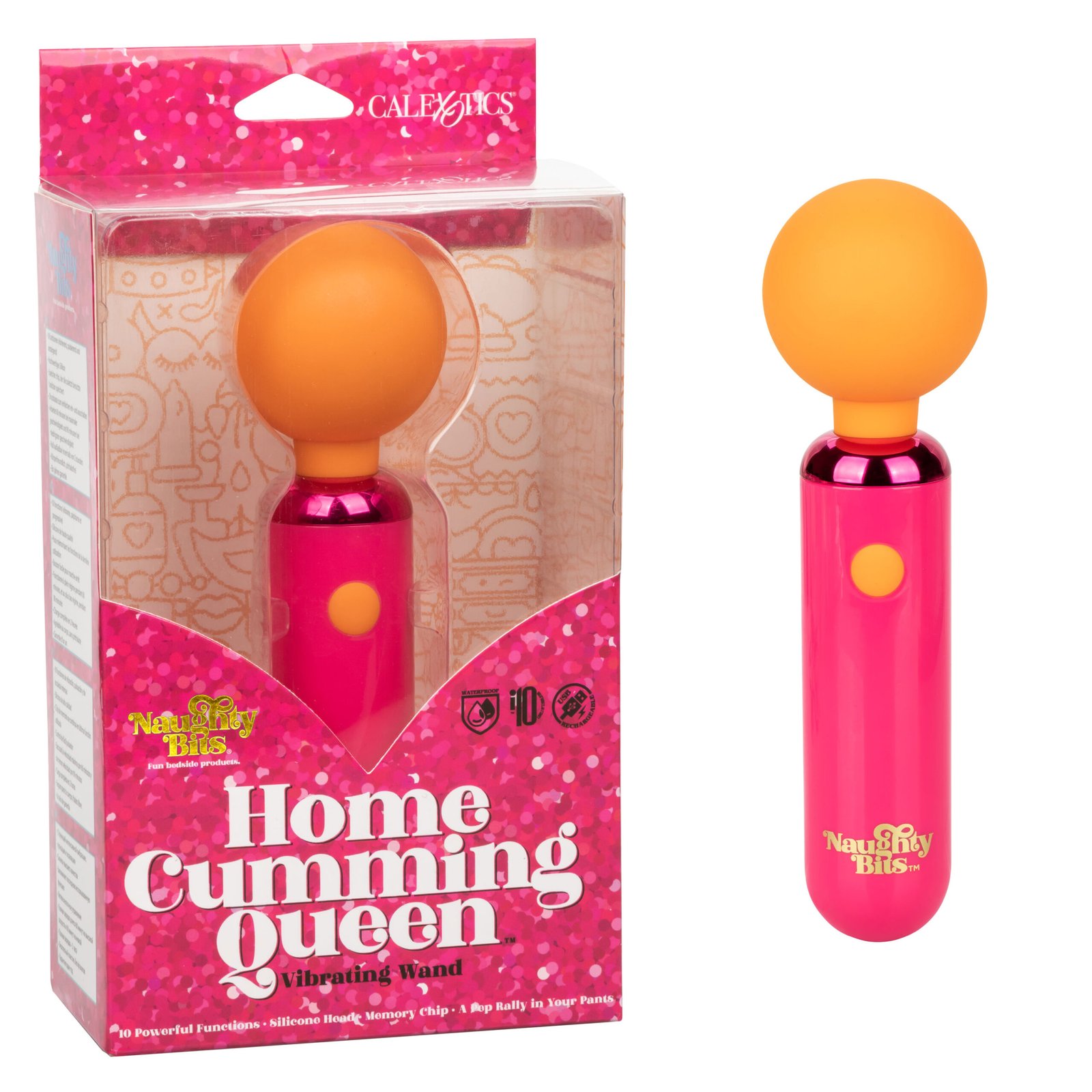 Naughty Bits Home Cumming Queen Vibrating Wand - Orange/pink image 0 Naughty Bits Home Cumming Queen Vibrating Wand - Orange/pink - Image 1