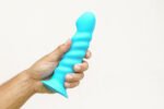 Kendall Silicone Dong Swirled Satin Finish - Neon  Blue - Image 3
