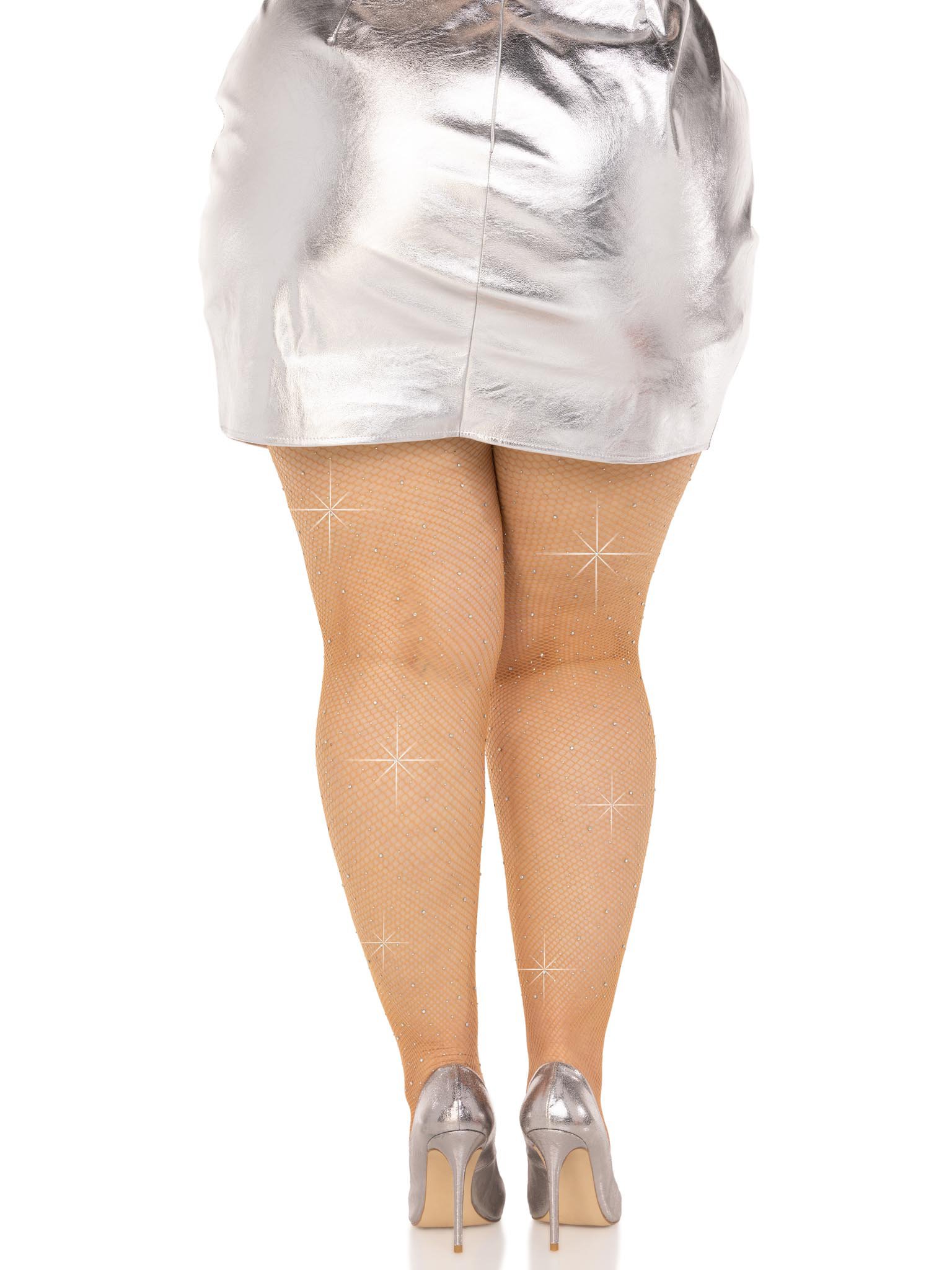 Colby Rhinestone Fishnet Tights - 1x/2x - Caramel image 0 Colby Rhinestone Fishnet Tights - 1x/2x - Caramel - Image 1