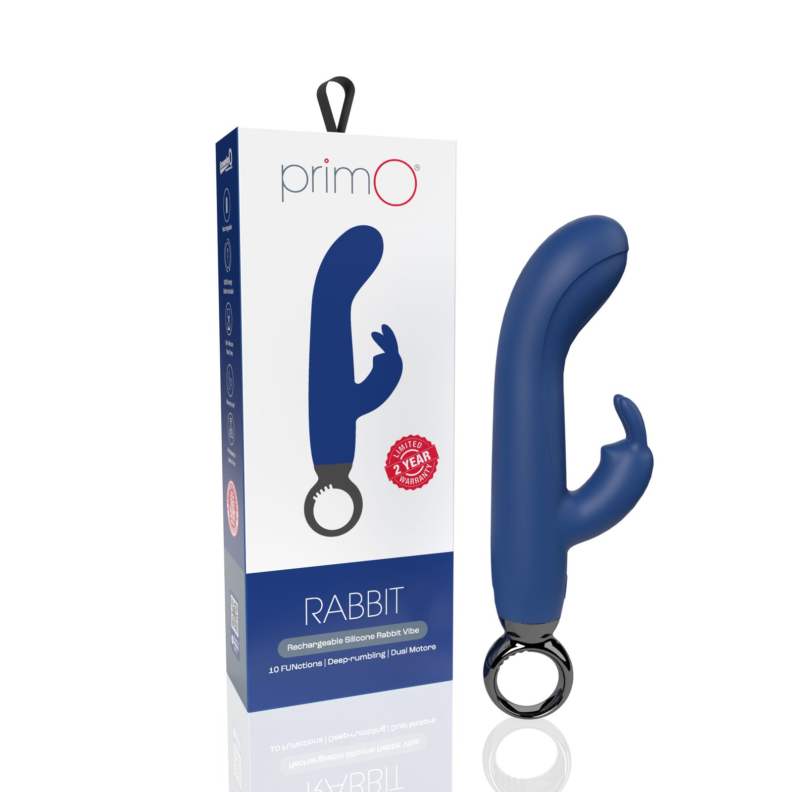 Primo Rabbit Rechargeable Vibrator - Blueberry image 0 Primo Rabbit Rechargeable Vibrator - Blueberry - Image 1