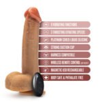 Dr. Skin Silicone - Dr. Phillips - 8.5 Inch Thrusting Dildo - Tan - Image 4