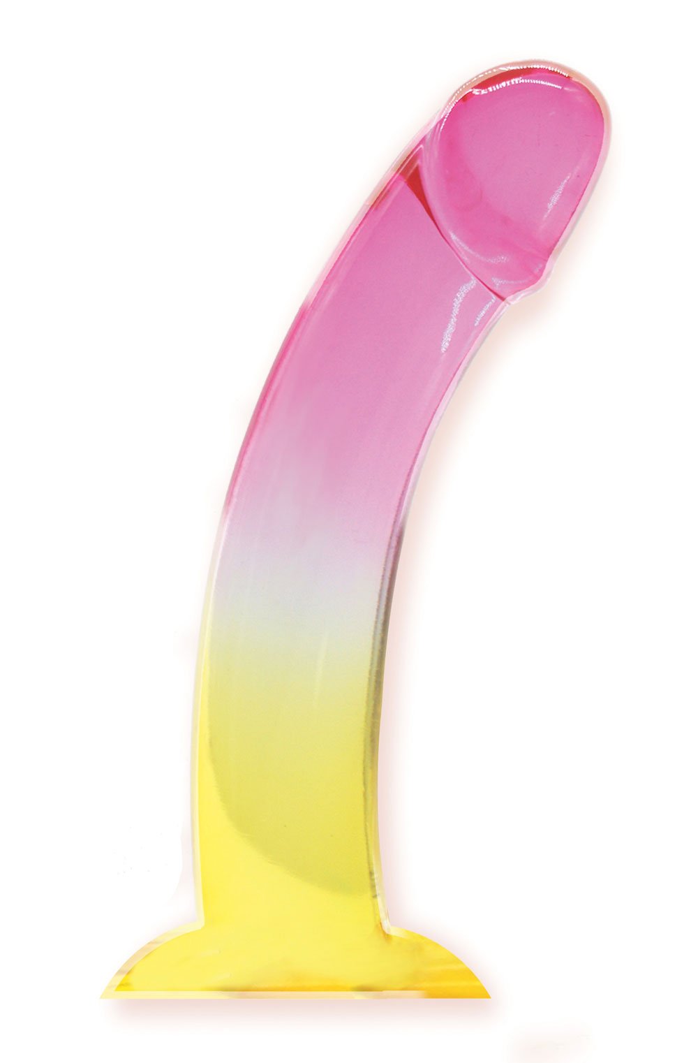 Shades, 8.25" Smoothie Jelly Tpr Gradient Dong - Pink and Yellow image 0 Shades, 8.25" Smoothie Jelly Tpr Gradient Dong - Pink and Yellow - Image 1