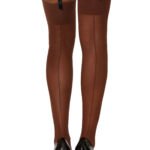 Seam Back Thigh High - One Size - Espresso