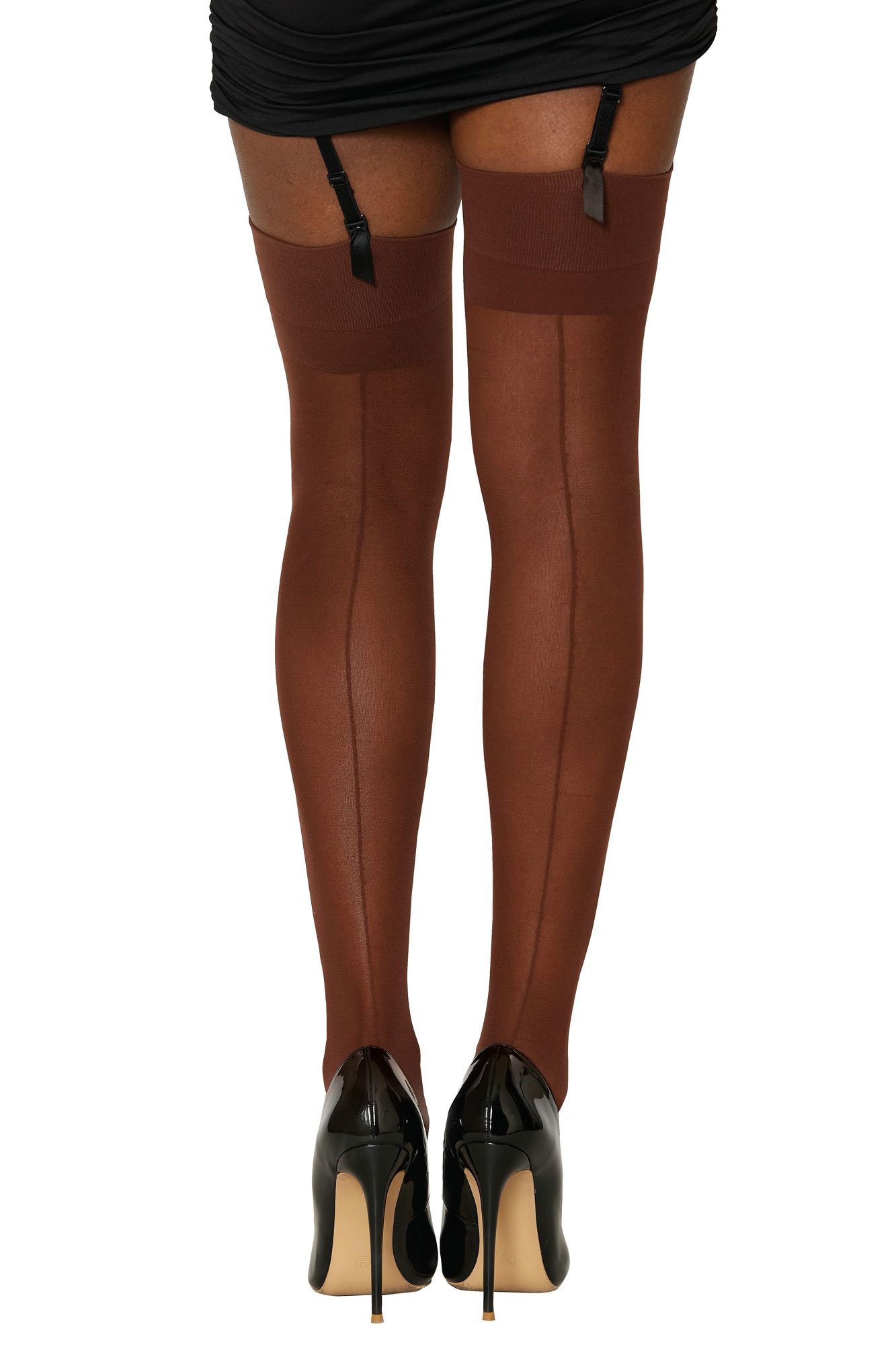 Seam Back Thigh High - One Size - Espresso image 0 Seam Back Thigh High - One Size - Espresso - Image 1