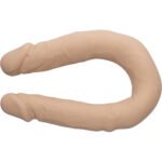 Silicone Studs Bend and Hold Dual Dong 12 Inch - Ivory - Image 3