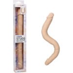 Silicone Studs Bend and Hold Dual Dong 16 Inch - Ivory