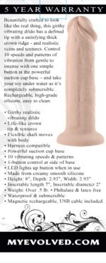 7 Inch Girthy Vibrating Dong - Light - Image 5