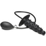 Ass Puffer Nubbed Inflatable Silicone Anal Plug - Black - Image 2