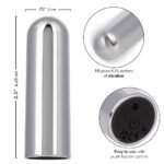 10 Function Rechargeable Bullet - Silver - Image 4
