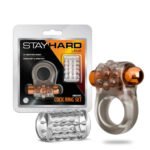 Stay Hard Vibrating Cock Ring Set With Sleeve Textured Sheath