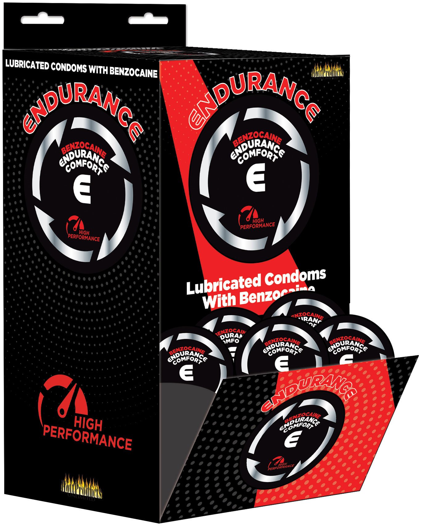 Endurance Lubricated - Comfort - Benzocaine Condoms Display image 0 Endurance Lubricated - Comfort - Benzocaine Condoms Display - Image 1