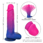Naughty Bits Ombre Hombre XL Vibrating Dildo - - Pink/purple - Image 4